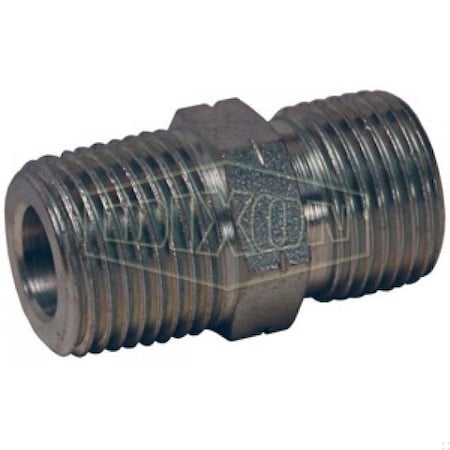 Dixon Hydraulic Adapter, 3/4-14 Nominal, Male NPTF x Male BSPP, Carbon Steel, Domestic B3401-12-12